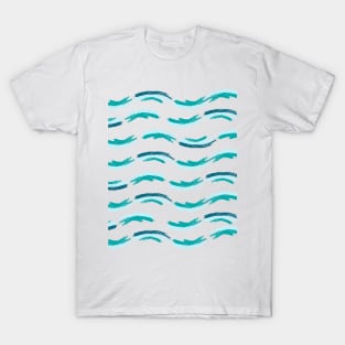 Blue Sea Waves Pattern-Enjoy Summer And Salt Life T-Shirt